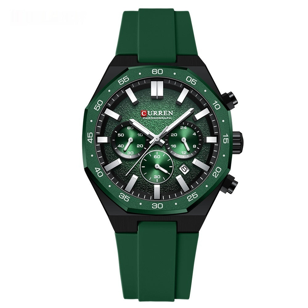 Calendar Waterproof Six-hand Mens Watch