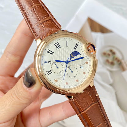 Fashion Casual Card Three-pin With Calendar Business Quartz Watch