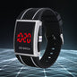 Men Women Casual Unisex White Black LED Digital Sports Wrist Watch Wristwatch Date Clock