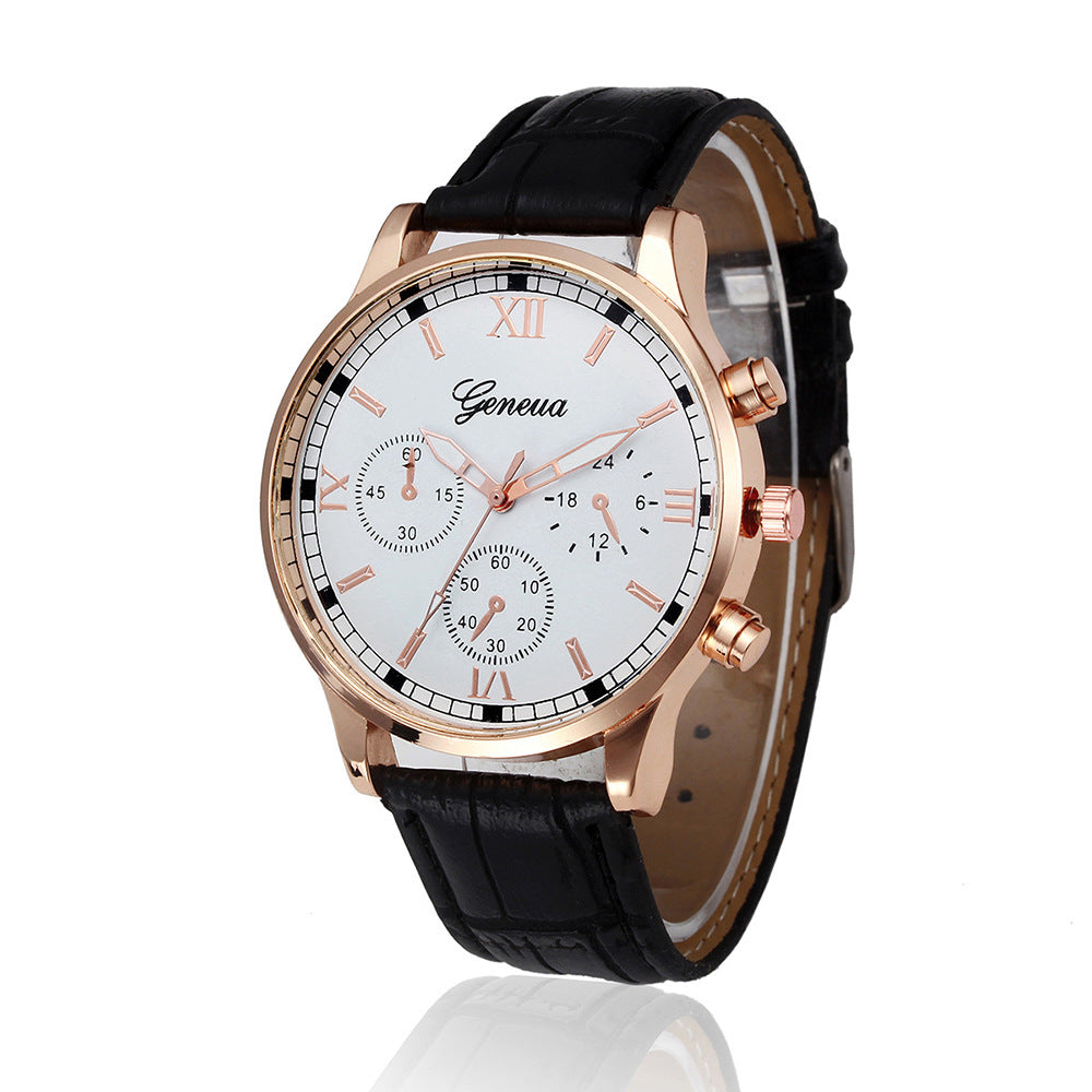 Fashion Simple Business Belt Quartz Watch Men's