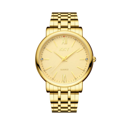 Quartz Watch Round Dial Steel Watch Sapphire Waterproof