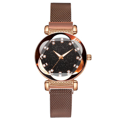 Niche, Vibrato, The Same Watch, Starry Sky Magnet Watch, Rose Gold Watch Head, Big Diamond