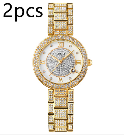Gypsophila Diamond Shiny Rose Gold Quartz Watch