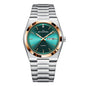 Ultra-thin Butterfly-clasp Steel-band Quartz Mens Watch