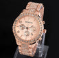 Geneva diamond calendar watch women fashion watch business casual ladies quartz tide watch fake three-eyed watch