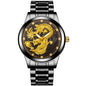Classic Chinese Style Embossed Golden Dragon Watch