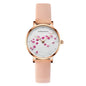 Rose Gold Plum Blossom Flower Student Ladies Watch