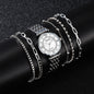 Quartz Watch Roman Classic Dial Diamond Steel Band Watch
