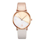 Two-tone belt rose gold female watch