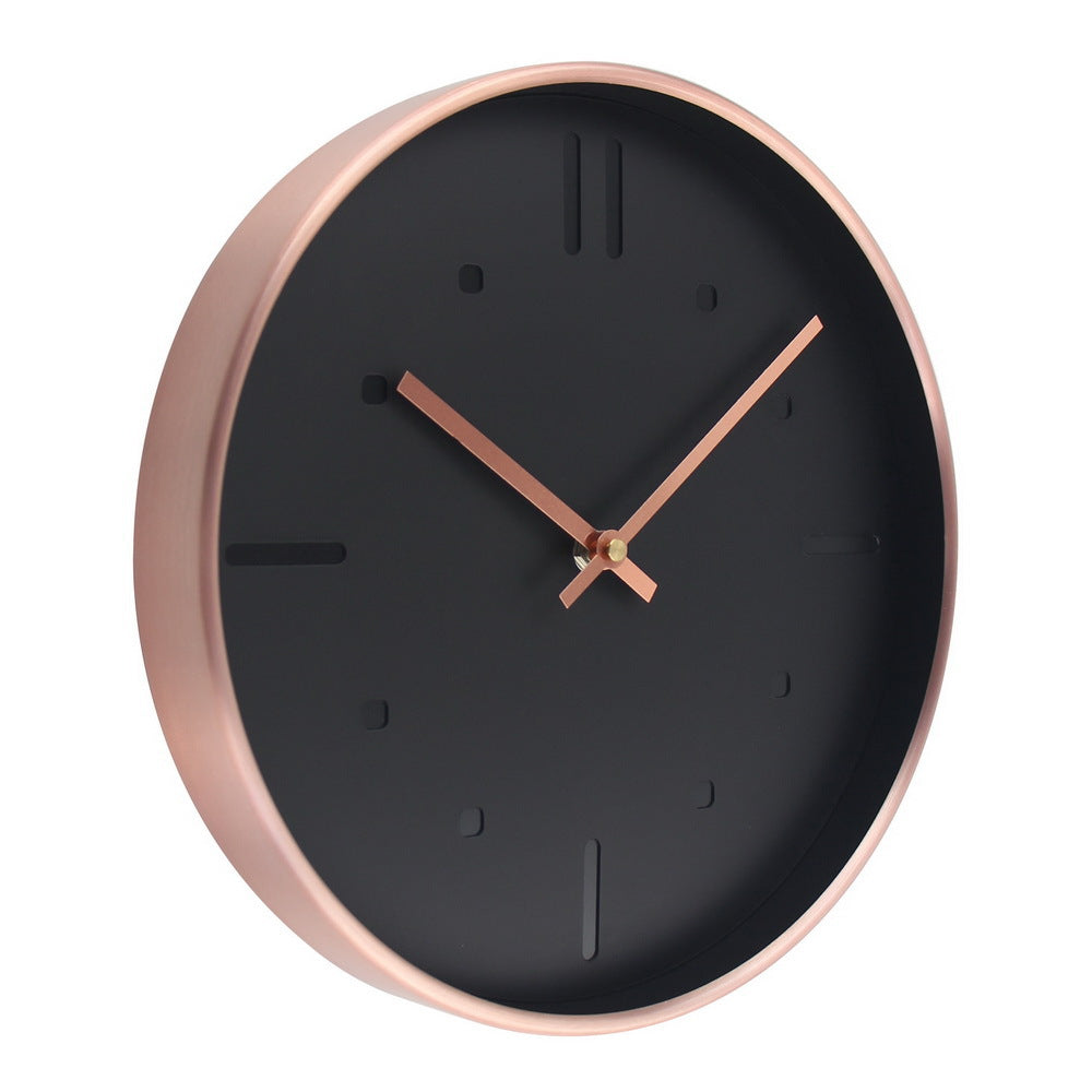 Rose Gold Digital Clock Wall Watch High-end Living Room Bedroom Clock