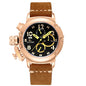 Automatic Mechanical Multifunctional Luminous Leather Rose Gold Men's Watch
