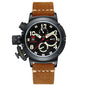 Automatic Mechanical Multifunctional Luminous Leather Rose Gold Men's Watch