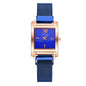 Creative rose gold square dial all-match watch
