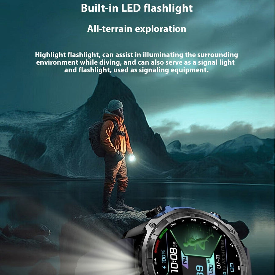 Navigation Positioning Flashlight Ultra-long Life Battery Waterproof Smart Watch