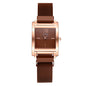 Creative rose gold square dial all-match watch
