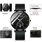 Trade Watch Stylish Black Technology Belt Refined Steel Korean Casual Calendar