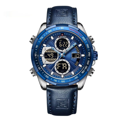 Men's Stainless Steel / Leather  Strap Multi-function Watch