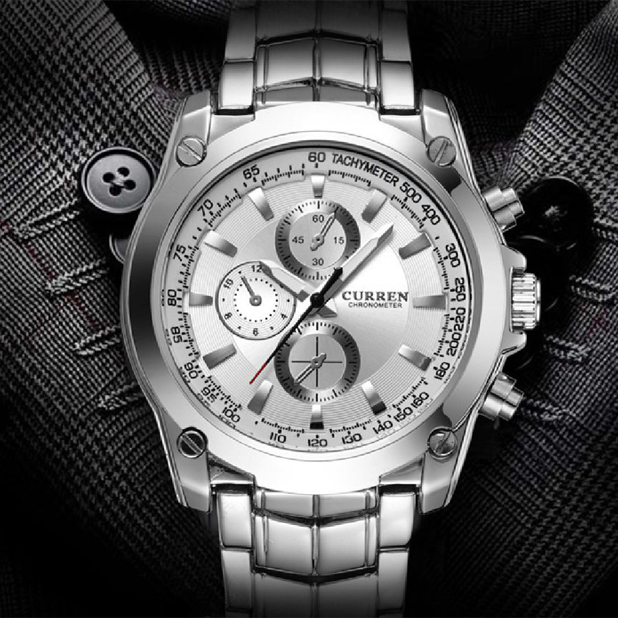 Men's Business-Casual Alloy Waterproof Quartz Watch