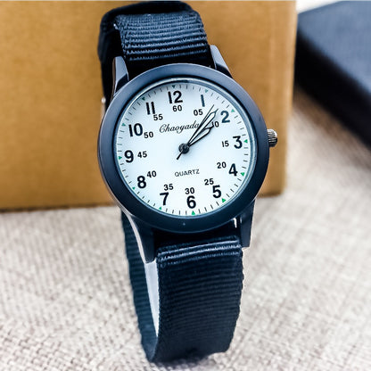 Girls And Boys Waterproof Canvas Quartz Watch