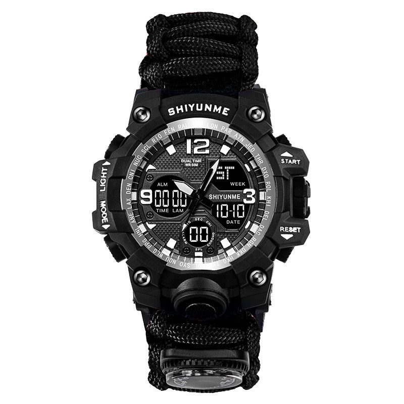Men's Electronic Watch Multi-function Lifeline Whistle