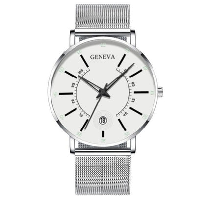 Fashion men's business watch quartz watch classic creative calendar watch