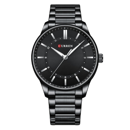 Mens Round Large-Dial Waterproof Watch