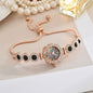 Free Pull-out Bracelet Women's Watch Fashion Color Diamond