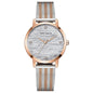 Silk Dial Diamond-encrusted Mesh Strap Watch