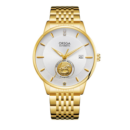 Waterproof Transparent Bottom Business Men's Mechanical Watch