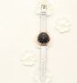 PU leather strap rose gold fashion casual fashion watch ladies black dial watch female models