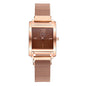 Creative rose gold square dial all-match watch