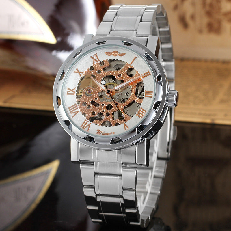 Openwork Gear Manual Mechanical Watch For Men
