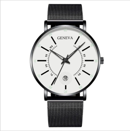 Fashion men's business watch quartz watch classic creative calendar watch