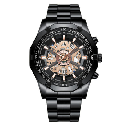 Men's Waterproof Luminous Casual Business Skeleton Shrimp Watch