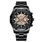 Men's Waterproof Luminous Casual Business Skeleton Shrimp Watch