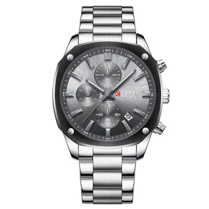 Six-hand Waterproof Business Mens Watch With A Calendar