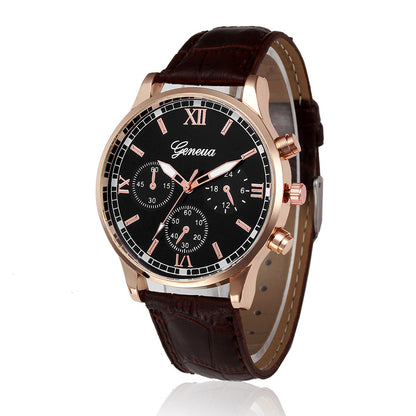 Fashion Simple Business Belt Quartz Watch Men's