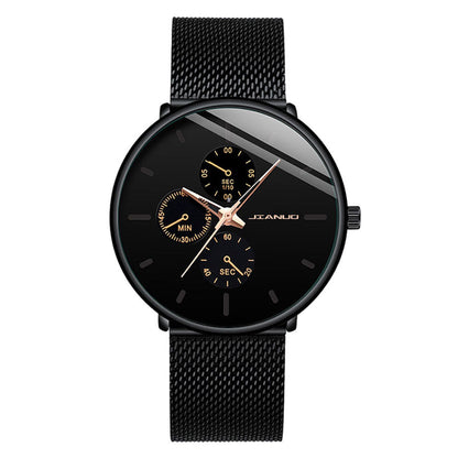 Men's Mesh-band Quartz Casual Business Luminous Watch