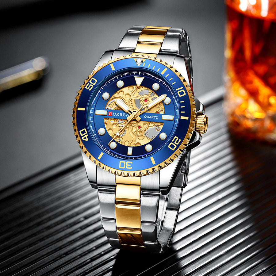 Business Quartz Mens Waterproof Round Watch