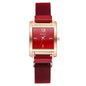 Creative rose gold square dial all-match watch