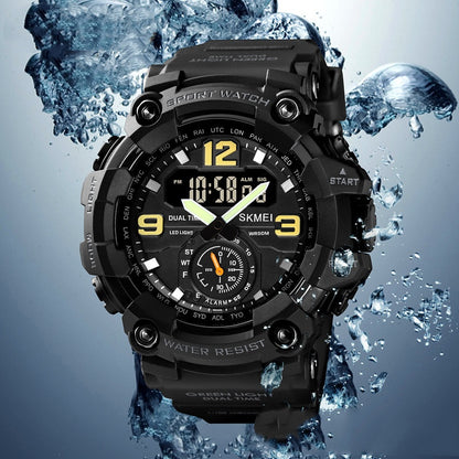 Outdoor Shockproof Plastic Men's Watch With Large Dial, Sports Digital Display, And Synchronized Electronic Watch