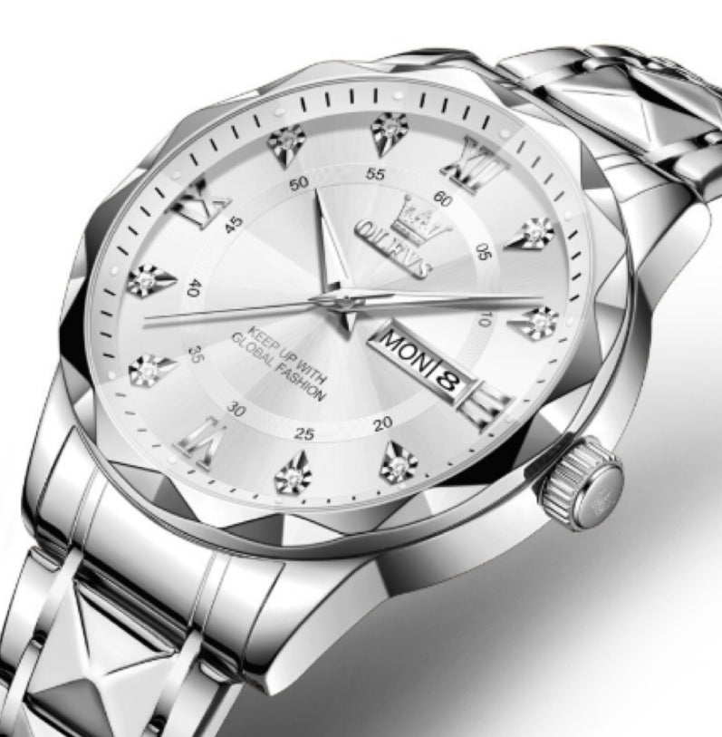 OLEVS Brand 2025 New Men's Luminous Waterproof Business Quartz Watch
