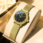 Vintage Fashion Square Quartz Watch With Rhinestones