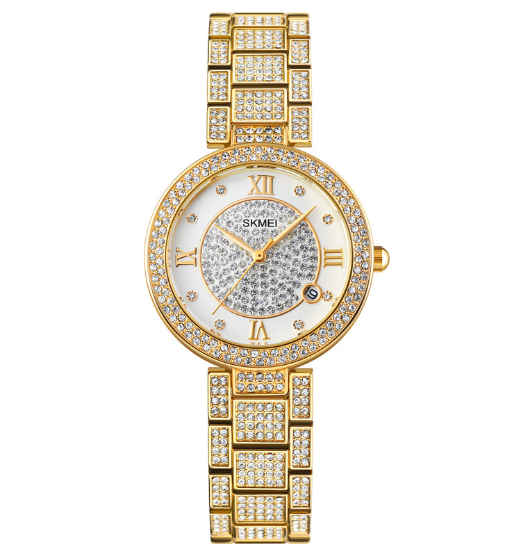 Gypsophila Diamond Shiny Rose Gold Quartz Watch