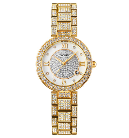 Gypsophila Diamond Shiny Rose Gold Quartz Watch