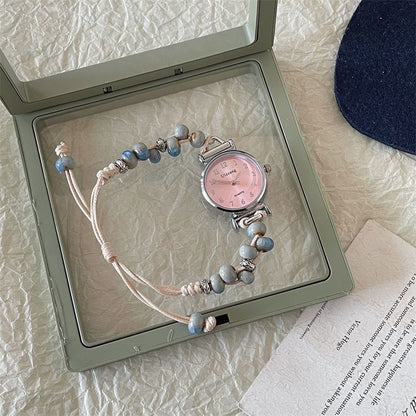 Simple Ceramic Woven Bracelet Watch Female Mori Style