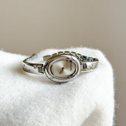 Oval Disk Bracelet Watch