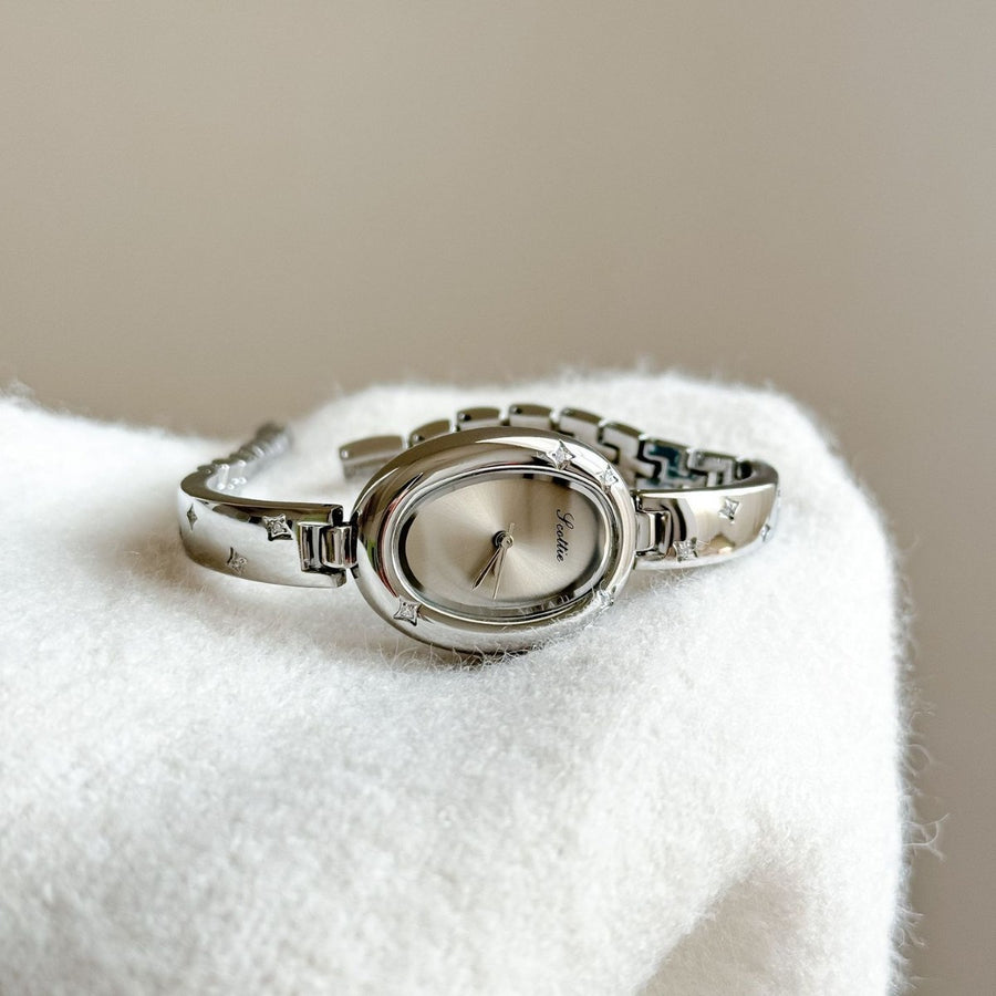 Oval Disk Bracelet Watch