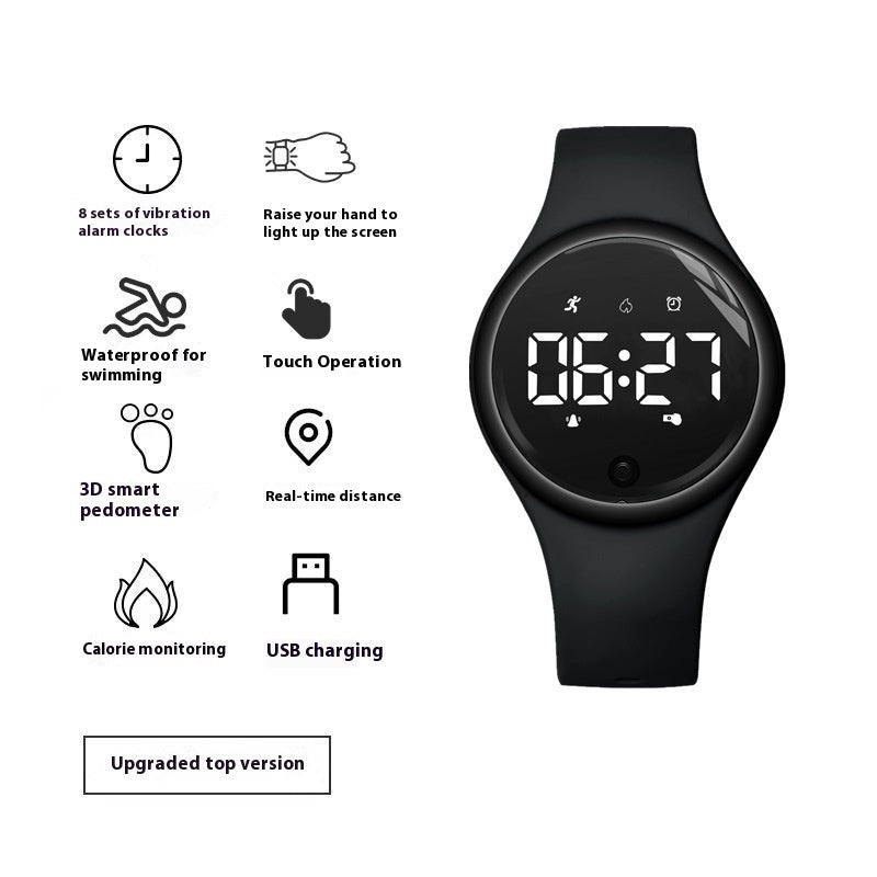 Electronic Watch Male Junior High School Student Female Silent Vibration Alarm Clock