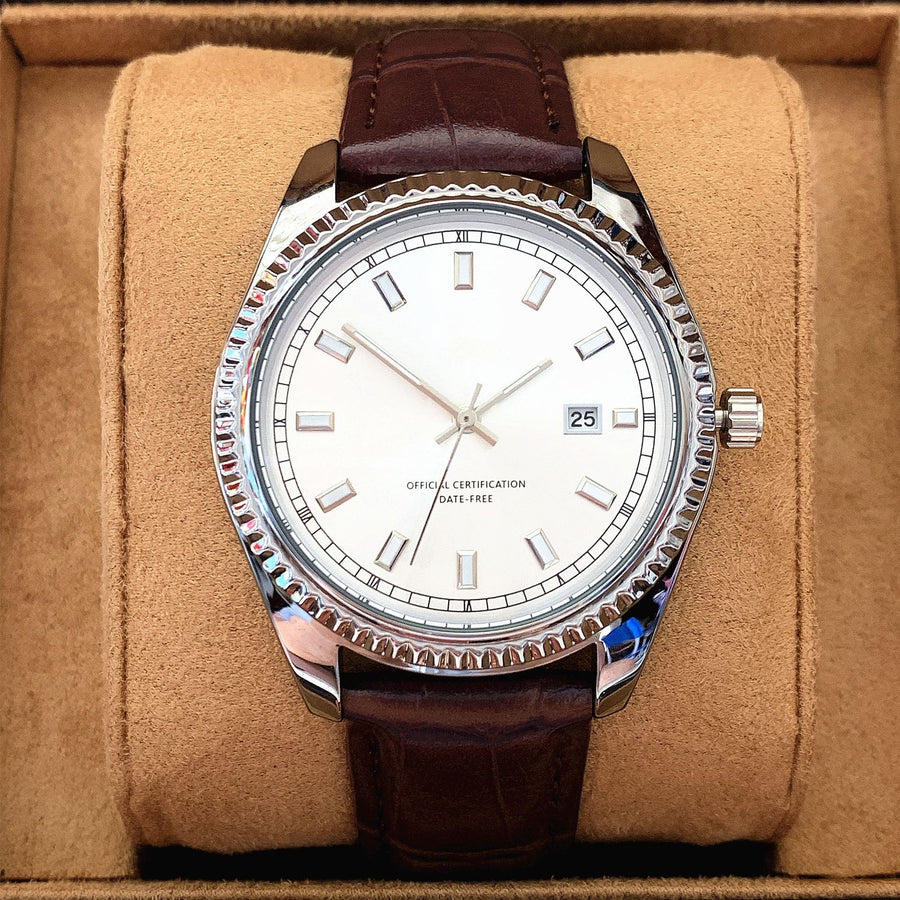 Business Leather Strap Classic Oyster Watch